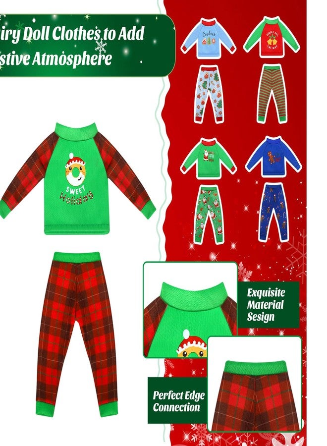 Liitrsh 20 Pcs Christmas Ugly Sweaters Doll Clothes Accessories Christmas Santa Elk Snowman Clothing Pajamas for Doll Holiday Decoration - Image 5